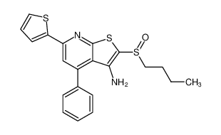 2-(丁基亚磺酰基)-4-苯基-6-(噻吩-2-基)噻吩并[2,3-b]吡啶-3-胺