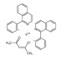 二(1-苯基-异喹啉)(乙酰丙酮)合铱(III)