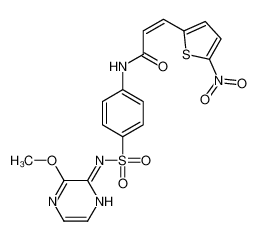 N-(4-(N-(3-甲氧基吡嗪-2)氨磺酰基)苯基)-3-(5-硝基噻吩-2-基)丙烯酰胺