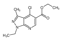 4-氯-1-乙基-3-甲基-1H-吡唑并[3，4-b]吡啶-5-羧酸乙酯
