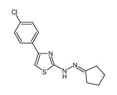 4-(4-氯苯基)-2-(2-环戊基亚基肼基)噻唑
