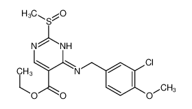 4-(3-氯-4-甲氧基苄基氨基)-5-乙氧羰基-2-甲基亚磺酰嘧啶