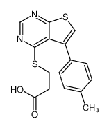 3-((5-(对甲苯基)噻吩并[2,3-d]嘧啶-4-基)硫)丙酸