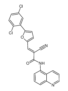 2-氰基-3-(5-(2,5-二氯苯基)呋喃-2-基)-N-(喹啉-5-基)丙烯酰胺