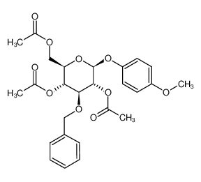 4-甲氧苯基2,4,6-三-O-乙酰-3-O-苄基-&beta;-D-吡喃葡萄糖苷