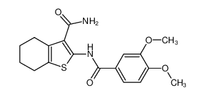 2-(3,4-二甲氧基苯甲酰胺基)-4,5,6,7-四氢苯并[b]噻吩-3-甲酰胺