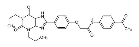 N-(4-乙酰基苯基)-2-(4-(2,6-二氧代-1,3-二丙基-2,3,6,9-四氢-1H-嘌呤-8-基)苯氧基)乙酰胺