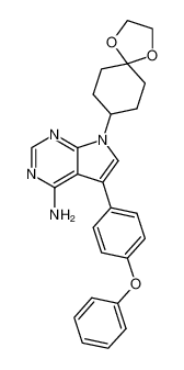 5-(4-苯氧基苯基)-7-(1，4-二氧杂螺[4.5]癸烷-8-基)-7H-吡咯并[2，3-d]嘧啶-4-胺