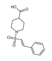 (E)-1-(苯乙烯基磺酰基)哌啶-4-羧酸