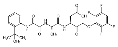 (S)-3-((S)-2-(2-((2-(叔丁基)苯基)氨基)-2-氧代乙酰氨基)丙酰胺基)-4-氧代-5-(2,3,5,6-四氟苯氧基)戊酸