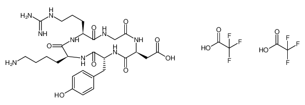 2,2,2-三氟乙酸与2-((2S,5R,8S,11S)-8-(4-氨基丁基)-11-(3-胍基丙基)-5-(4-羟基苄基)-3,6,9,12,15-五氧代-1,4,7,10,13-五氮杂环十五烷-2-基)乙酸的化合物(2:1)