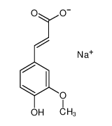 3-(4-羟基-3-甲氧基苯基)丙烯酸钠