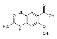 2-甲氧基-4-乙酰胺基-5-氯-苯甲酸