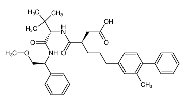 (3R)-3-[[(2S)-1-[[(1S)-2-Methoxy-1-phenylethyl]amino]-3，3-dimethyl-1-oxobutan-2-yl]carbamoyl]-6-(3-methyl-4-phenylphenyl)hexanoic acid