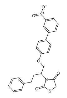3-{1-[(3'-硝基-4-联苯基)氧基]-4-(4-吡啶基)-2-丁烷基}-1，3-噻唑烷-2，4-二酮