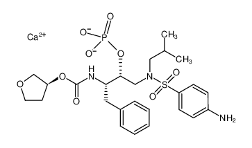 [(3S)-氧杂环戊-3-基] N-[(2R,3S)-4-[(4-氨基苯基)磺酰-(2-甲基丙基)氨基]-1-苯基-3-磷酰氧基-丁烷-2-基]氨基甲酸酯钙盐