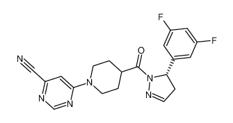 (S)-6-(4-(5-(3,5-二氟苯基)-4,5-二氢-1H-吡唑-1-羰基)哌啶-1-基)嘧啶-4-甲腈