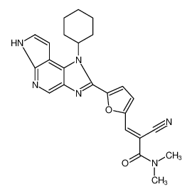 (E)-2-氰基-3-(5-(1-环己基-1,6-二氢咪唑并[4,5-d]吡咯并[2,3-b]吡啶-2-基)呋喃-2-基)-N,N-二甲基丙烯酰胺