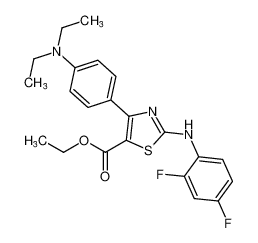 4-(4-(二乙基氨基)苯基)-2-((2,4-二氟苯基)氨基)噻唑-5-羧酸乙酯