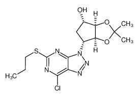 (3aR，4S，6R，6aS)-6-[7-氯-5-(丙硫基)-3H-1，2，3-三氮唑并[4，5-d]嘧啶-3-基]四氢-2，2-二甲基-4H-环戊烯并-1，3-二噁茂-4-醇