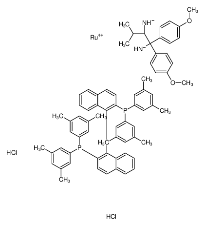氯{-(+)-2,2'-双[二(3,5-二甲苯基)磷]-1,1'-联萘}[(2R)-(-)-1,1-双(4-甲氧苯基)-3-甲基-1,2-丁基二胺基]钌(II)