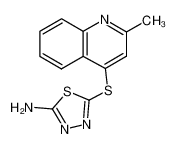 5-((2-甲基喹啉-4-基)硫基)-1,3,4-噻二唑-2-胺