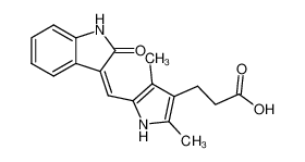 (Z)-3-(2,4-二甲基-5-((2-氧代吲哚啉-3-亚基)甲基)-1H-吡咯-3-基)丙酸