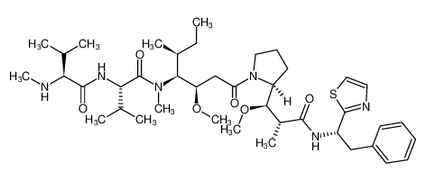 (S)-N-((3R,4S,5S)-3-甲氧基-1-((S)-2-((1R,2R)-1-甲氧基-2-甲基-3-氧代-3-(((S)-2-苯基-1-(噻唑-2-基)乙基)氨基)丙基)吡咯烷-1-基)-5-甲基-1-氧代庚-4-基)-N,3-二甲基-2-((S)-3-甲基-2-(甲基氨基)丁酰胺基)丁酰胺