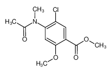 4-(乙酰甲基氨基)-5-氯-2-甲氧基苯甲酸甲酯