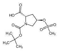 (2S，4R)-1-(叔丁氧羰基)-4((甲磺酰基)氧基)吡咯烷-2-羧酸