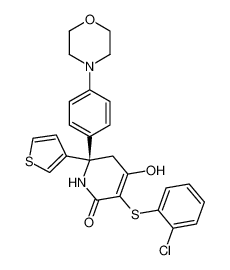 (R)-3-((2-氯苯基)硫基)-4-羟基-6-(4-吗啉苯基)-6-(噻吩-3-基)-5,6-二氢吡啶-2(1H)-酮