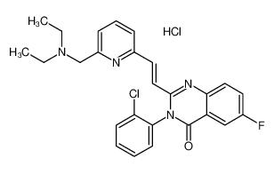 3-(2-氯苯基)-2-[2-[6-[(二乙基氨基)甲基]-2-吡啶基]乙烯基]-6-氟-4(3H)喹唑啉酮