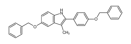 3-甲基-5-苄氧基-2-(4-苄氧基苯基)-1H-吲哚