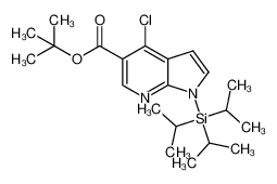 4-氯-1-(三异丙基甲硅烷基)-1H-吡咯并[2，3-b]吡啶-5-甲酸叔丁酯