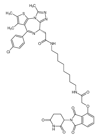 2-((S)-4-(4-氯苯基)-2,3,9-三甲基-6H-噻吩并[3,2-f][1,2,4]三唑并[4,3-a][1,4]二氮杂卓-6-基)-N-(8-(2-((2-(2,6-二氧代哌啶-3-基)-1,3-二氧异吲哚啉-4-基)氧基)乙酰氨基)辛基)乙酰胺