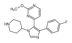 4-(4-(4-氟苯基)-1-(哌啶-4-基)-1H-咪唑-5-基)-2-甲氧基嘧啶
