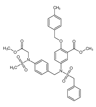 5-(N-(4-(N-(2-甲氧基-2-氧代乙基)甲基磺酰氨基)苄基)-1-苯基甲基磺酰氨基)-2-((4-甲基苄基)氧基)苯甲酸甲酯