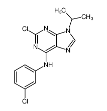2-氯-N-(3-氯苯基)-9-异丙基-9H-嘌呤-6-胺