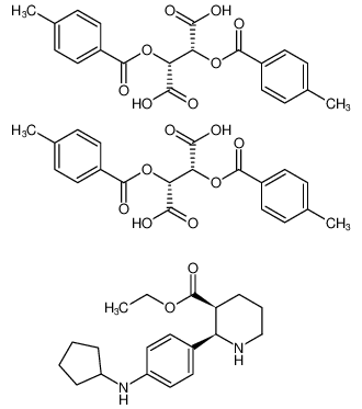 (2R，3S)-2-(4-(环戊基氨基)苯基)哌啶-3-羧酸乙酯将(2R，3R)-2，3-二((4-甲基苯甲酰基)氧基)琥珀酸乙酯