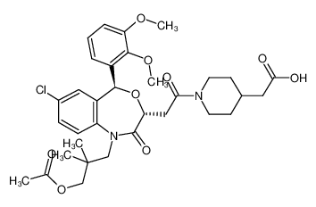 2-(1-(2-((3R,5S)-1-(3-乙酰氧基-2,2-二甲基丙基)-7-氯-5-(2,3-二甲氧基苯基)-2-氧代-1,2,3,5-四氢苯并[e][1,4]氧氮杂卓-3-基)乙酰基)哌啶-4-基)乙酸