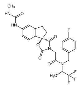 N-(4-氟苄基)-2-((R)-5-(3-甲基脲基)-2',4'-二氧代-2,3-二氢螺[茚-1,5'-恶唑烷]-3'-基)-N-((S)-1,1,1-三氟丙-2-基)乙酰胺