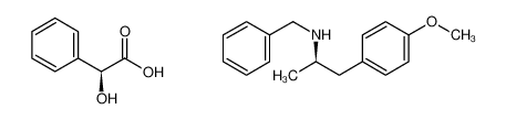 (2S)-羟基(苯基)乙酸 (2R)-N-苄基-1-(4-甲氧基苯基)丙-2-胺盐
