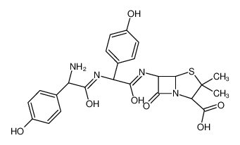 (2S，5R，6R)-6-((R)-2-((R)-2-氨基-2-(4-羟基苯基)乙酰氨基)-2-(4-羟基苯基)乙酰氨基)-3，3-二甲基-7-氧代-4-硫杂-1-氮杂双环[3.2]庚烷-2-羧酸(阿莫西林杂质)
