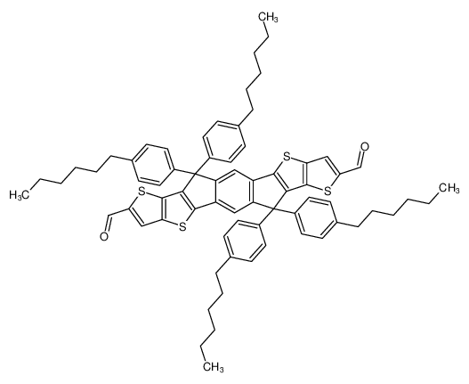 6,6,12,12-四(4-己基苯基)-6,12-二氢二噻吩[2,3-d:2',3'-d']-S-茚并[1,2-b:5,6-b']二噻吩-2,8-二醛
