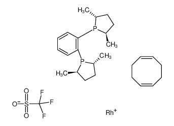 (-)-1,2-双((2R,5R)-2,5-二甲基磷杂环戊烷)苯(1,5-环辛二烯)三氟甲磺酸铑(I)