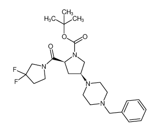 (2S,4S)-1-Boc-2-(3,3-二氟吡咯烷-1-羰基)-4-(4-苄基-1-哌嗪基)吡咯烷
