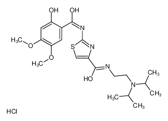 N-(2-二异丙基氨基)乙基)-2-(2-羟基-4,5-二甲氧基苯甲酰胺)噻唑-4-甲酰胺盐酸盐