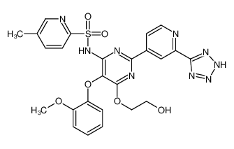 N-(2-(2-(1H-四唑-5-基)吡啶-4-基)-6-(2-羟基乙氧基)-5-(2-甲氧基苯氧基)嘧啶-4-基)-5-甲基吡啶-2-磺酰胺