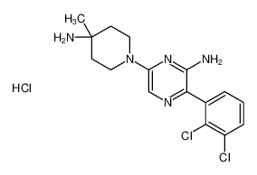 6-(4-氨基-4-甲基哌啶-1-基)-3-(2,3-二氯苯基)吡嗪-2-胺盐酸盐