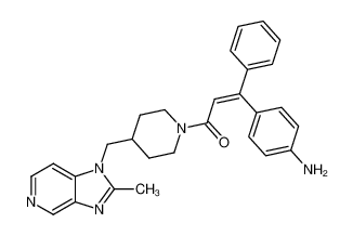 (Z)-3-(4-氨基苯基)-1-(4-((2-甲基-1H-咪唑并[4，5-c]吡啶-1-基)甲基)哌啶-1-基)-3-苯基丙-2-烯-1-酮